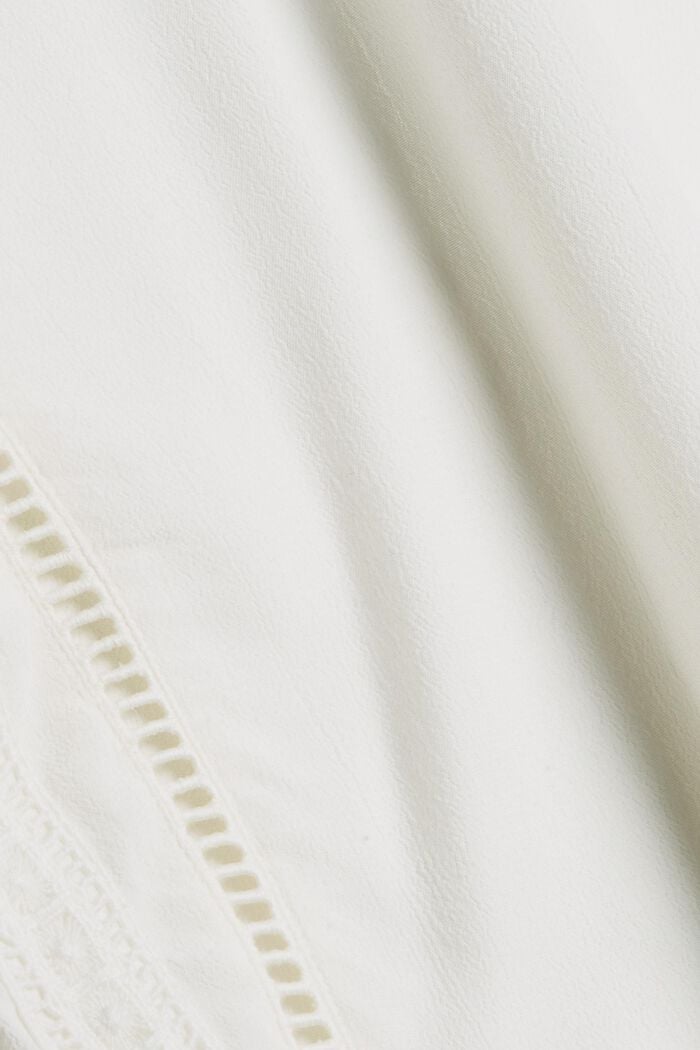 Bluse mit Lochspitze aus LENZING™ ECOVERO™, OFF WHITE, detail image number 4