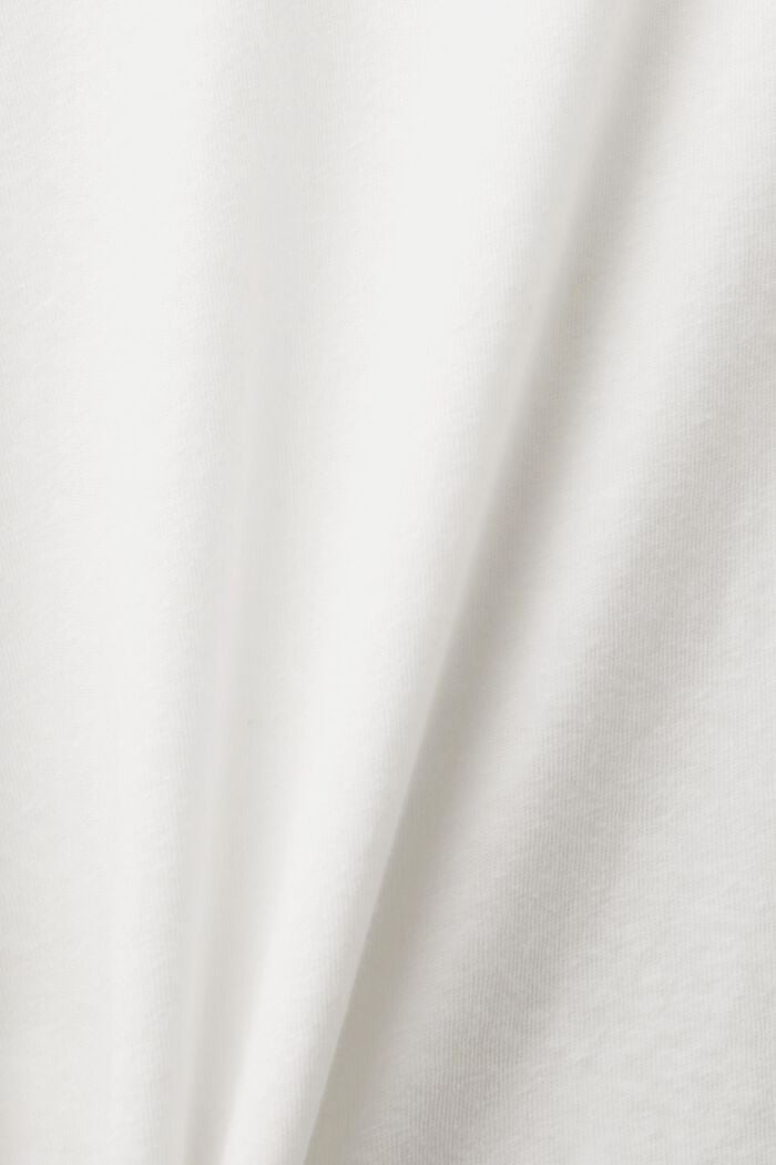 T-Shirt aus Baumwolle-Leinen-Mix, OFF WHITE, detail image number 4