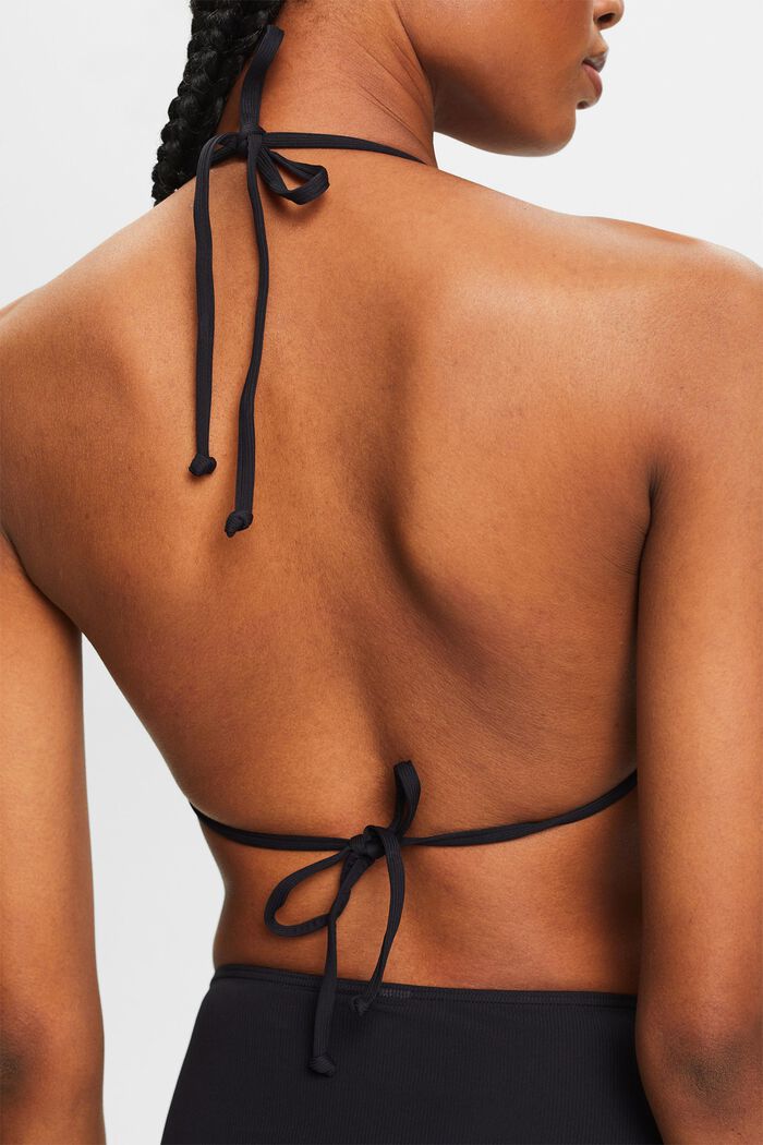 Wattiertes Triangel-Bikinitop, BLACK, detail image number 1