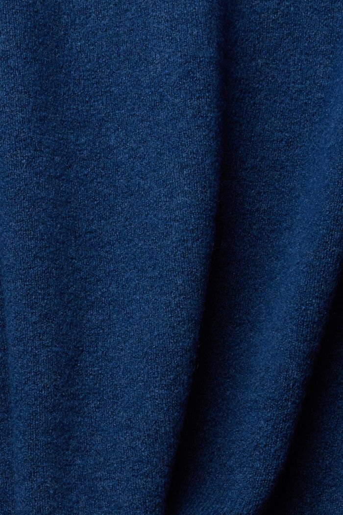 Mit Wolle: Cardigan mit V-Ausschnitt, PETROL BLUE, detail image number 4