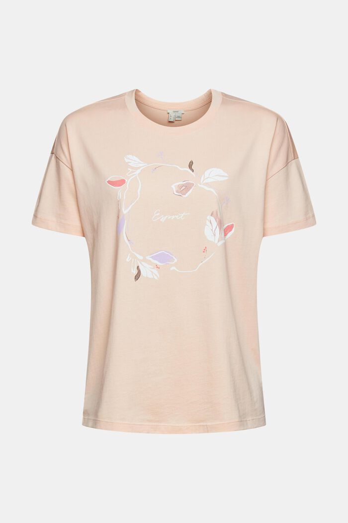 T-Shirt mit Print, NUDE, overview