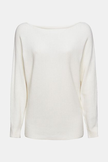 U-Boot-Pullover aus Organic Cotton/TENCEL™, OFF WHITE, overview