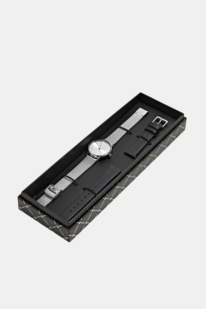 Edelstahl-Uhr mit Wechselarmband, SILVER, detail image number 3