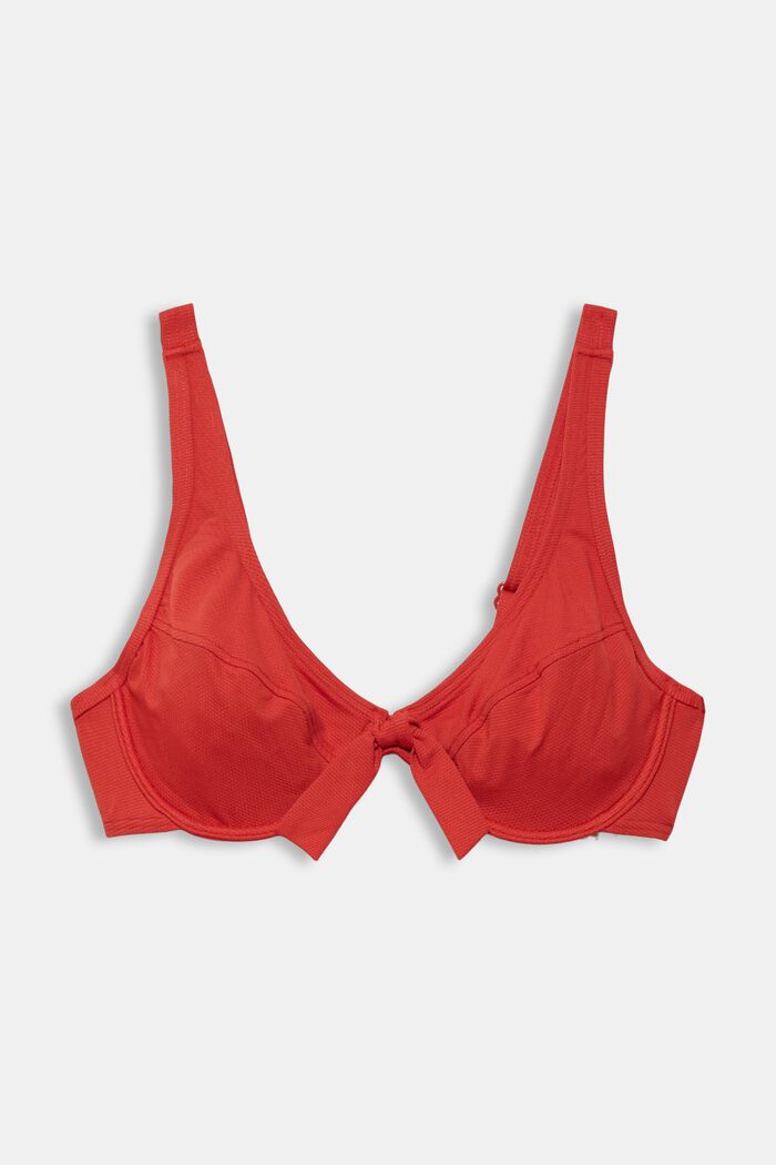 Recycelt: unwattierter Bügel-Bikini, RED, detail image number 1