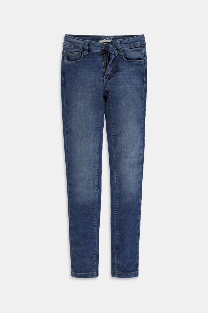 Stretch-Jeans mit Weitenservice und Verstellbund, GREY MEDIUM WASHED, detail image number 0