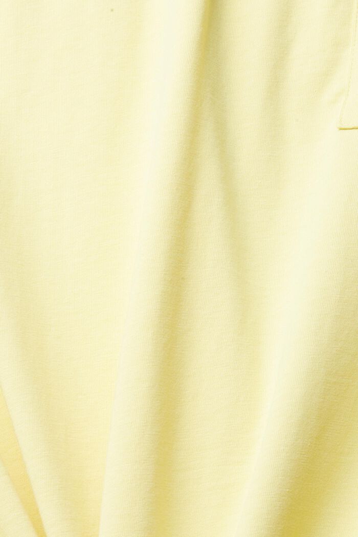 Jersey-T-Shirt mit kleinem Motiv-Patch, LIME YELLOW, detail image number 6