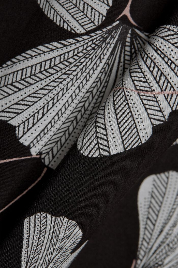 Pyjama mit Ginko-Print, LENZING™ ECOVERO™, BLACK, detail image number 4