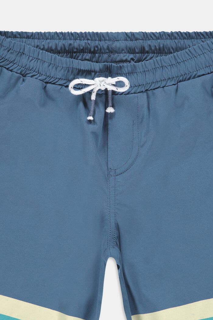 Shorts mit Streifen-Details, 100% Baumwolle, GREY BLUE, detail image number 2