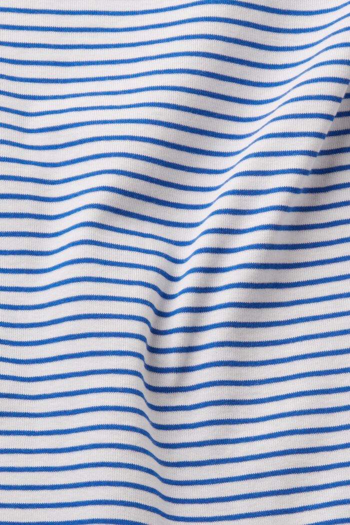 Gestreiftes Baumwoll-T-Shirt, BLUE, detail image number 5