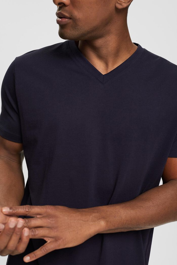 Jersey T-Shirt, 100% Baumwolle, NAVY, detail image number 3