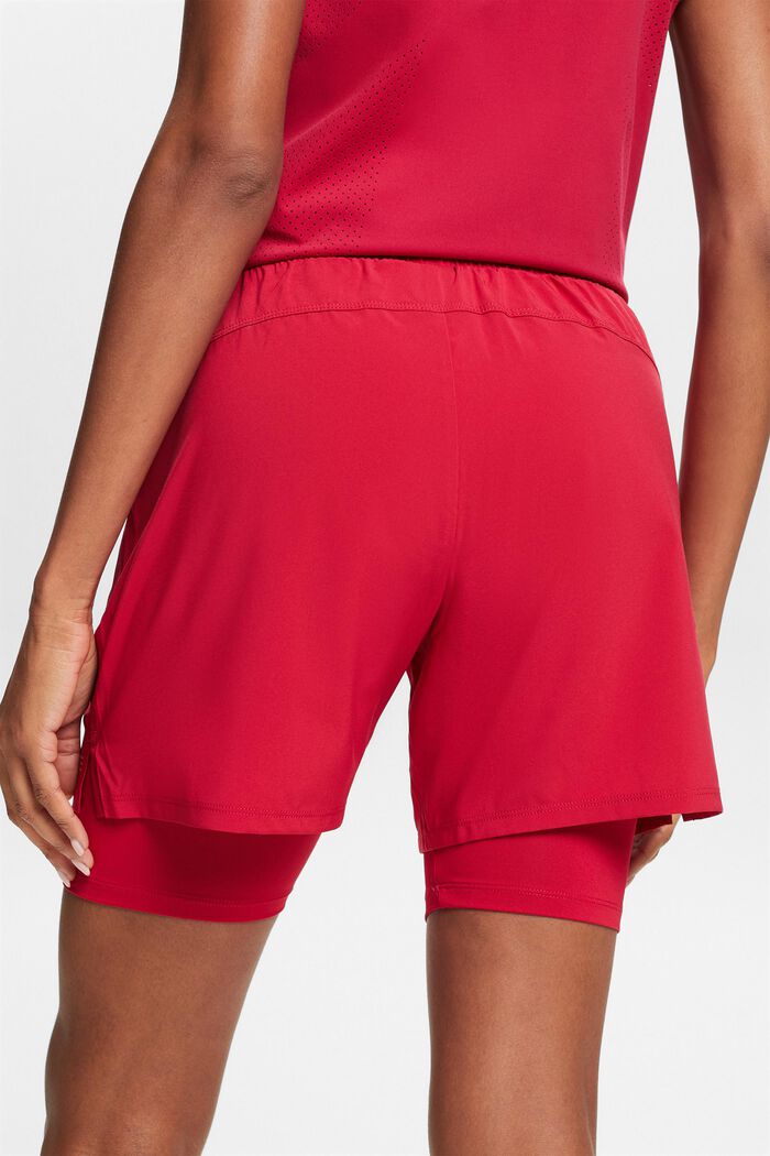 Zweilagige Active-Shorts, DARK RED, detail image number 2