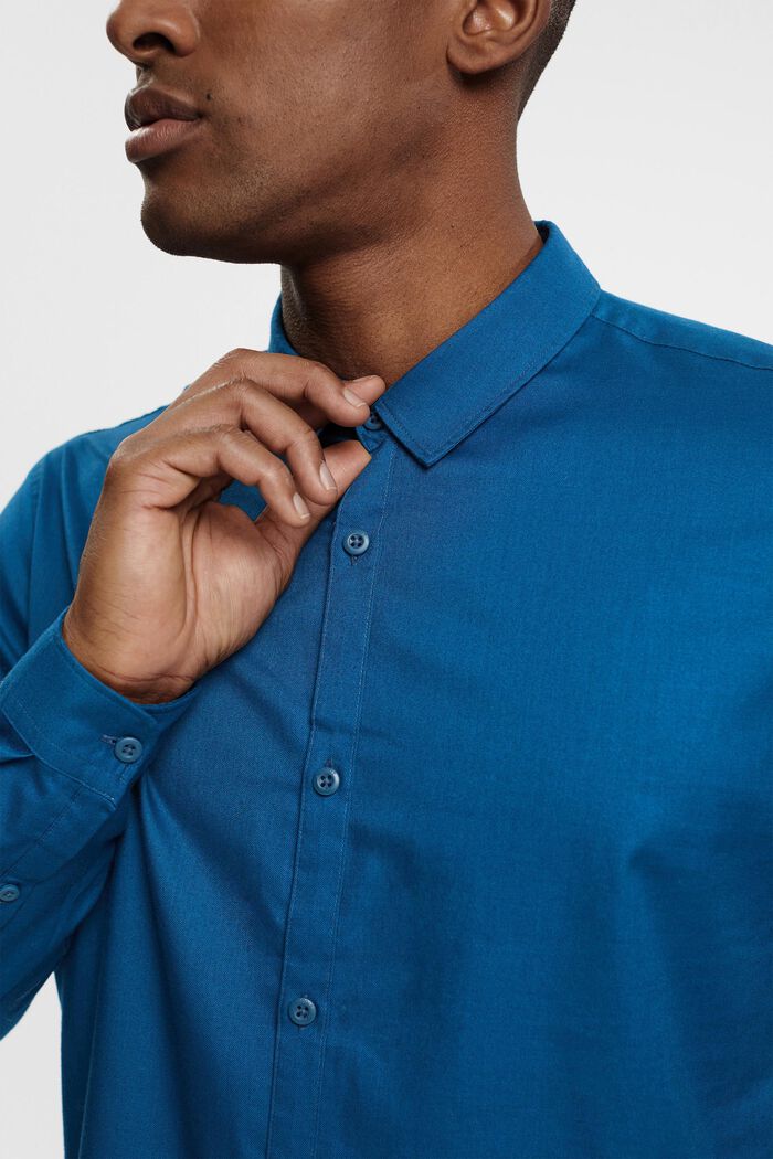 Hemd mit schmaler Passform, PETROL BLUE, detail image number 2