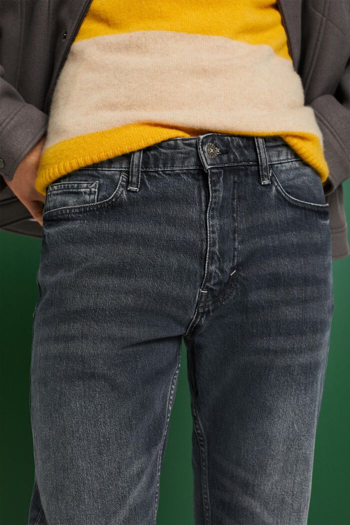 Retro-Jeans mit gerader Passform, BLACK MEDIUM WASHED, detail image number 4