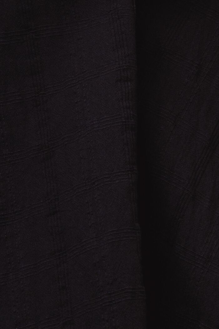 Strukturierte Baumwollbluse, BLACK, detail image number 5