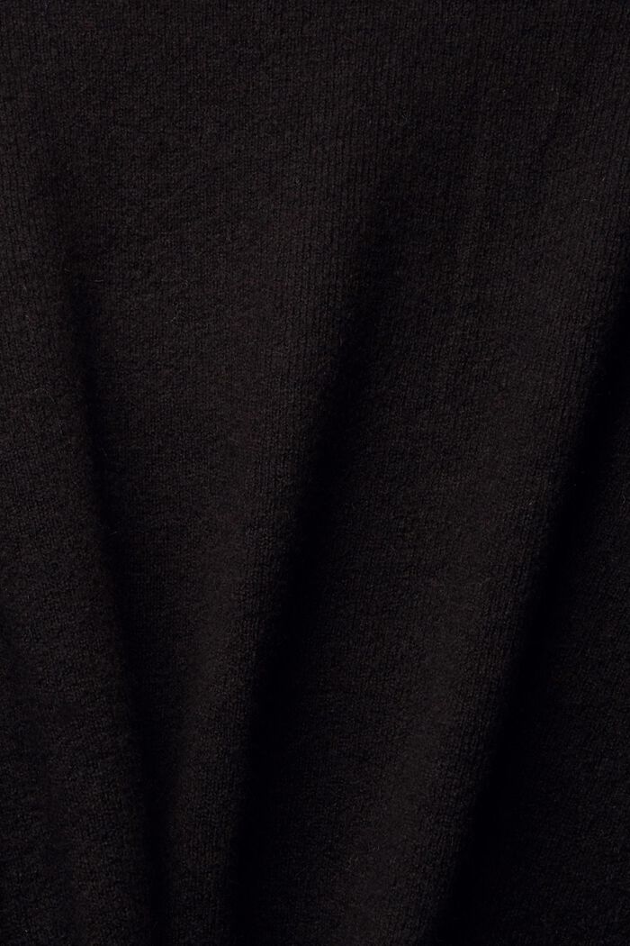 Mit Wolle: flauschiger Pullover, BLACK, detail image number 1