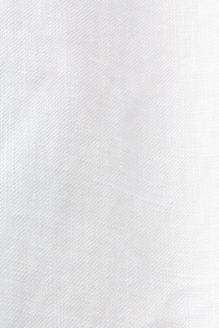 Midirock mit Gürtel, 100 % Leinen, WHITE, detail image number 5