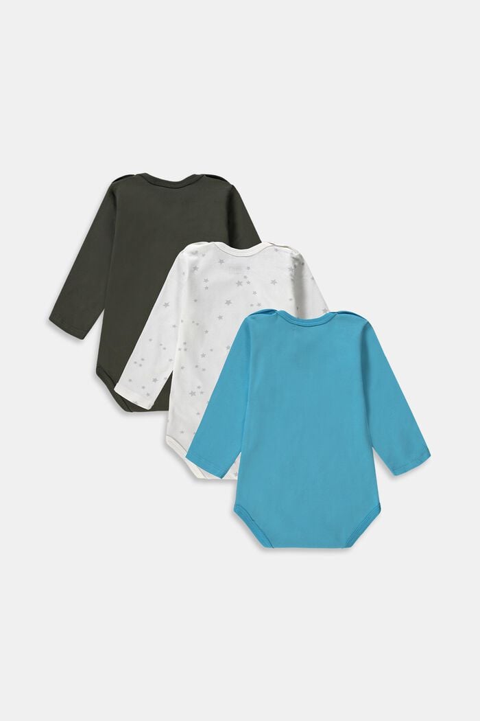 3-er Pack Bodies, Organic Cotton, TURQUOISE, detail image number 1