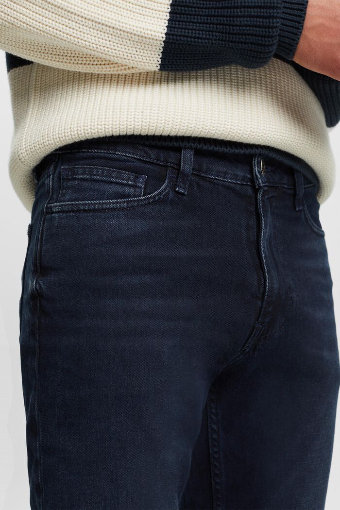 Jeans mit gerader Passform und mittelhohem Bund, BLUE BLACK, detail image number 5