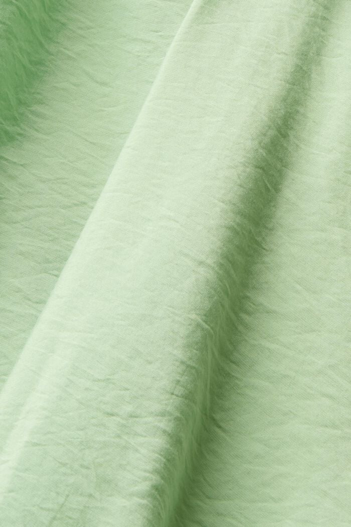 Geraffte Wickelbluse, LIGHT GREEN, detail image number 4