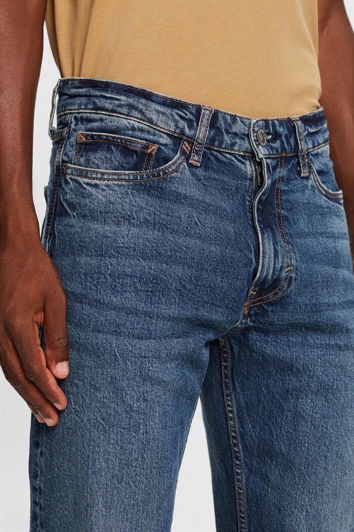 Gerade Jeans mit mittelhohem Bund, BLUE DARK WASHED, detail image number 1