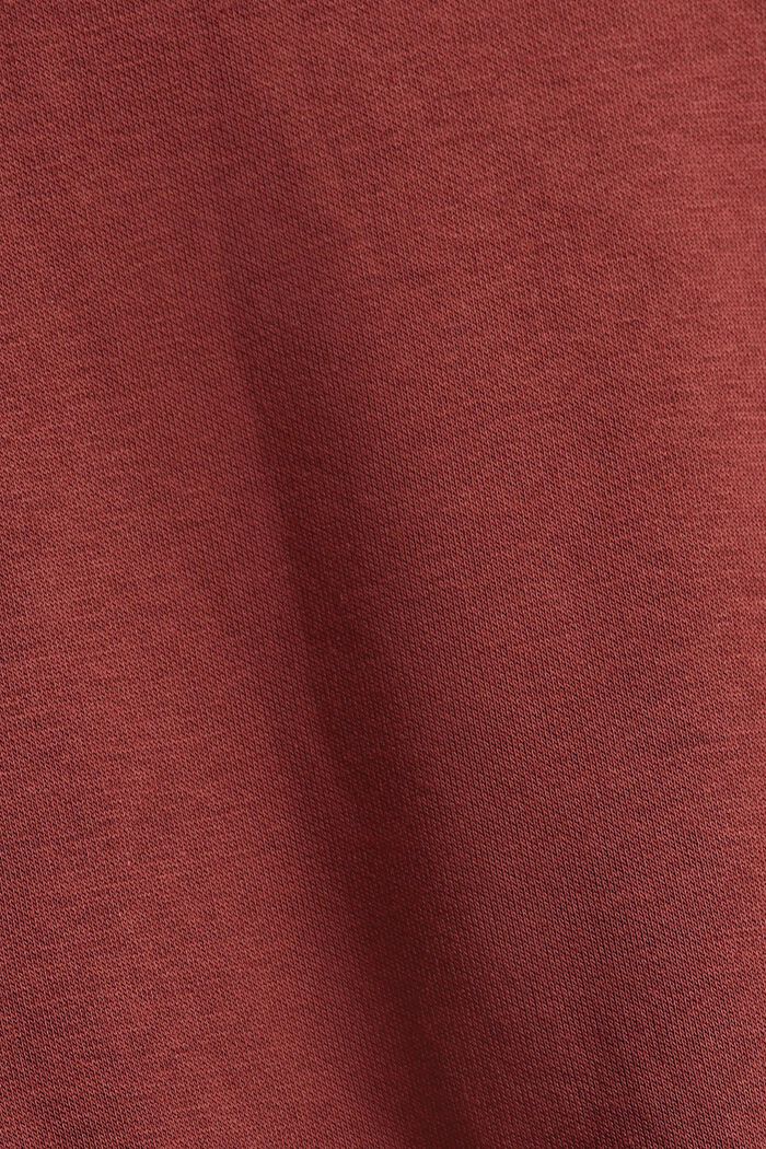 Minikleid aus Material-Mix mit Organic Cotton, GARNET RED, detail image number 4