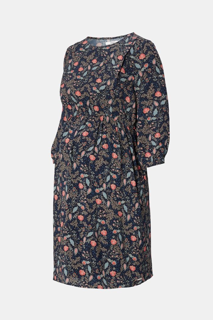 Flower-Kleid mit Stillfunktion, LENZING™ ECOVERO™, NIGHT SKY BLUE, detail image number 6