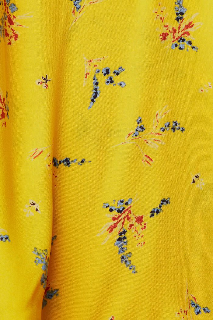 Floral gemusterte Bluse, LENZING™ ECOVERO™, SUNFLOWER YELLOW, detail image number 4