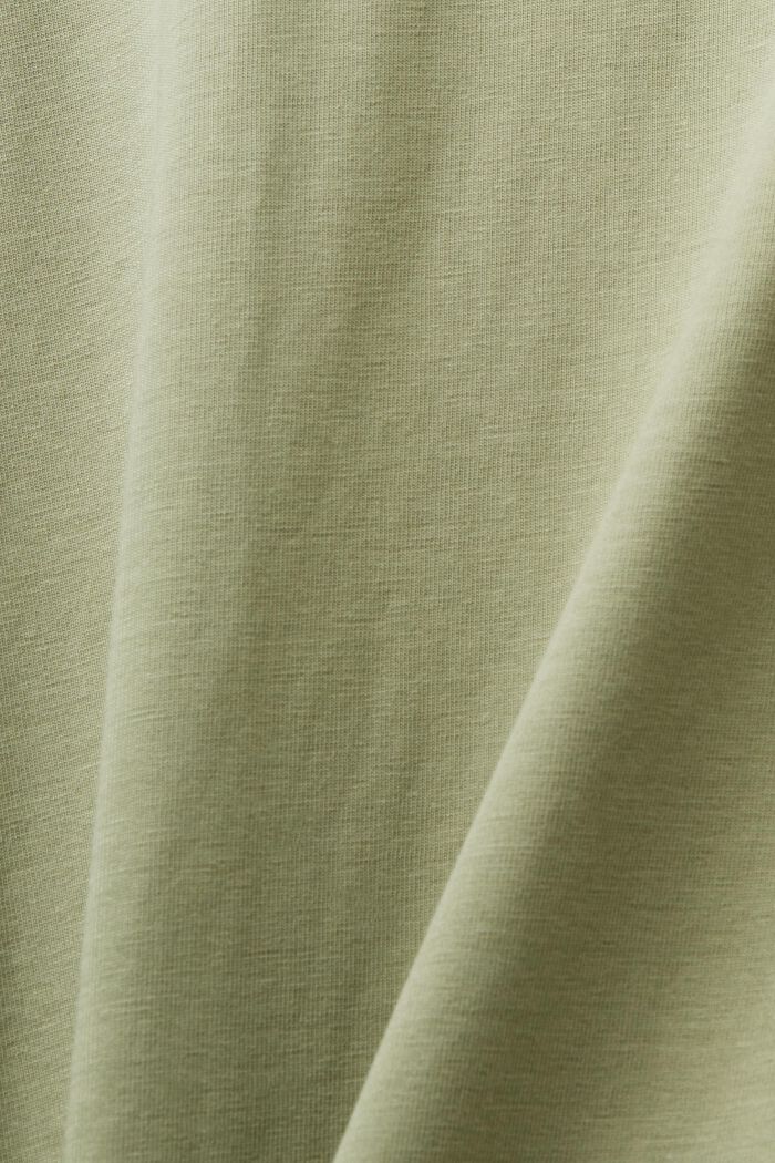 Jersey T-Shirt, 100% Baumwolle, LIGHT KHAKI, detail image number 6