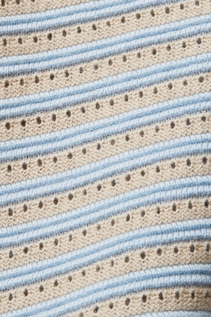 Streifenpullover im Strickmix, NEW PASTEL BLUE, detail image number 4