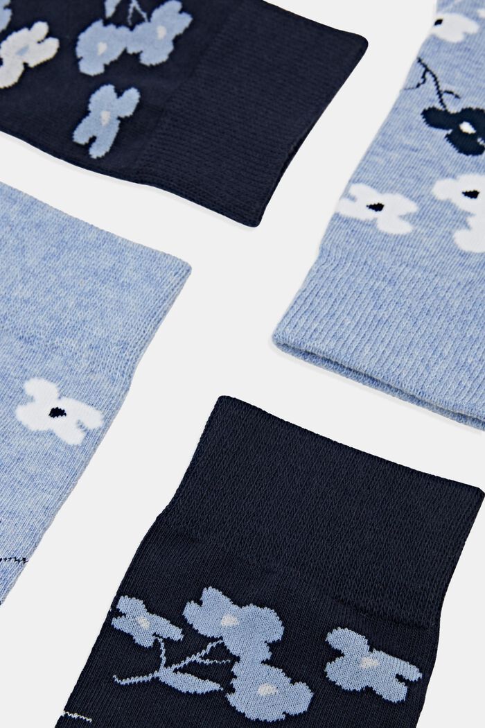 2er-Set Baumwollsocken mit Print, LIGHT BLUE/NAVY, detail image number 1