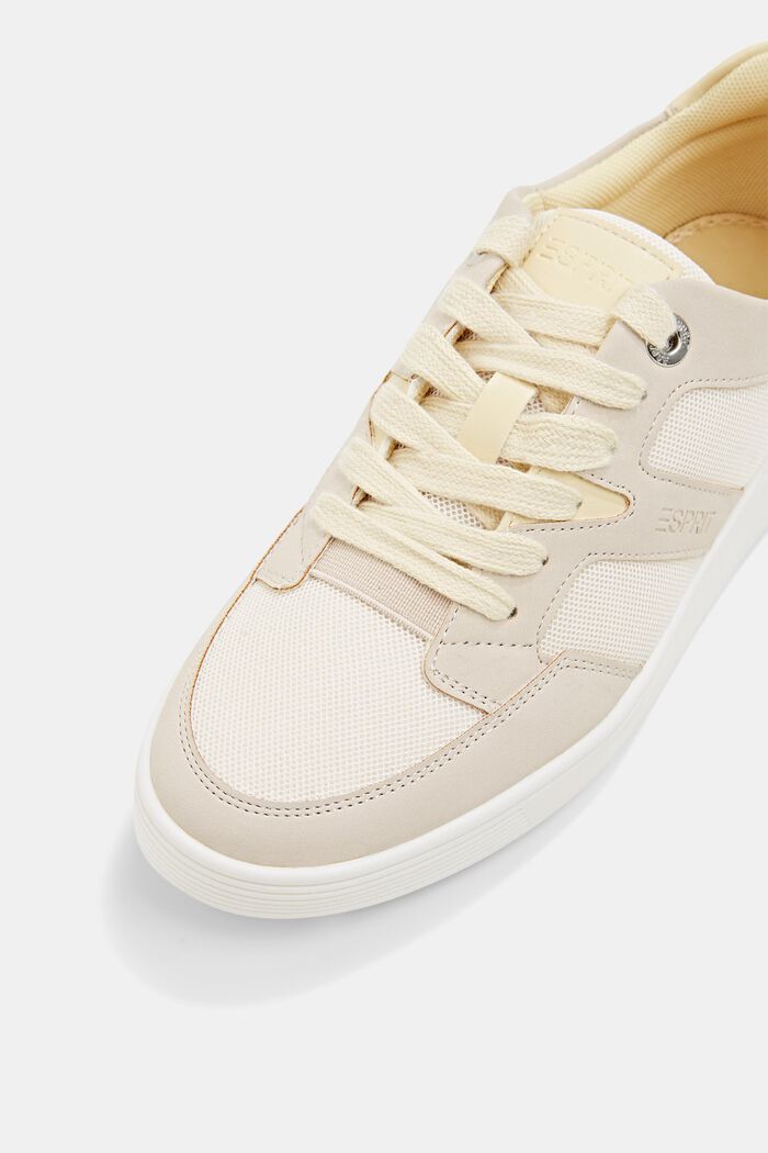 Material-Mix-Sneaker mit Plateausohle, DUSTY NUDE, detail image number 4