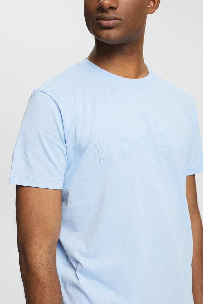 Jersey-T-Shirt mit Logo-Print, LIGHT BLUE, detail image number 1
