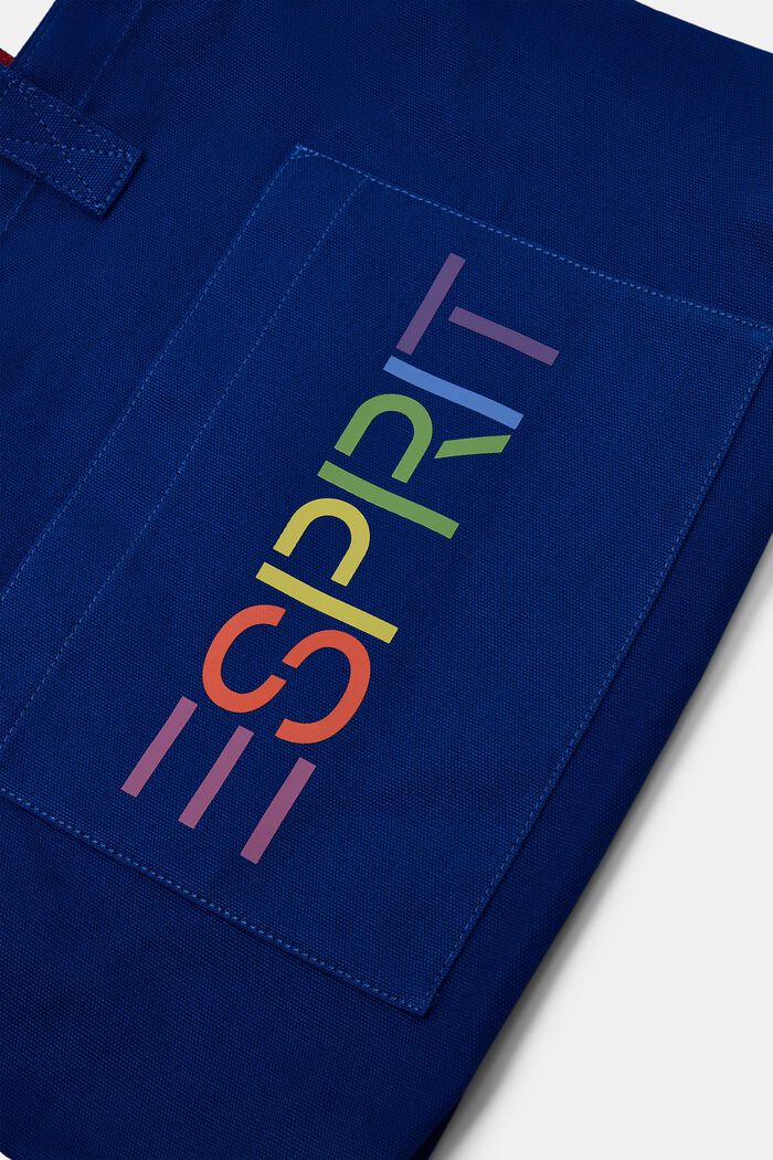 Tote Bag aus Baumwolle mit Logodesign, BRIGHT BLUE, detail image number 1