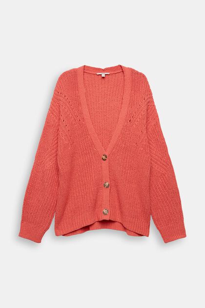 CURVY Cardigan, CORAL, overview