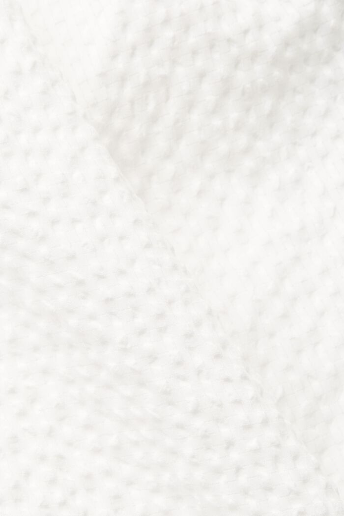 Seersucker-Bluse mit bauschigen Ärmeln, OFF WHITE, detail image number 4