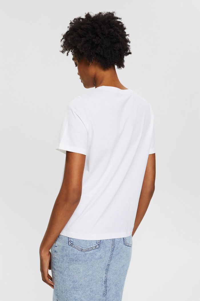 T-Shirt mit Print, 100% Bio-Baumwolle, WHITE, detail image number 3