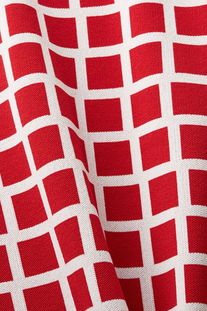 Midi-Strickrock im Jacquard-Design mit Logo, DARK RED, detail image number 5