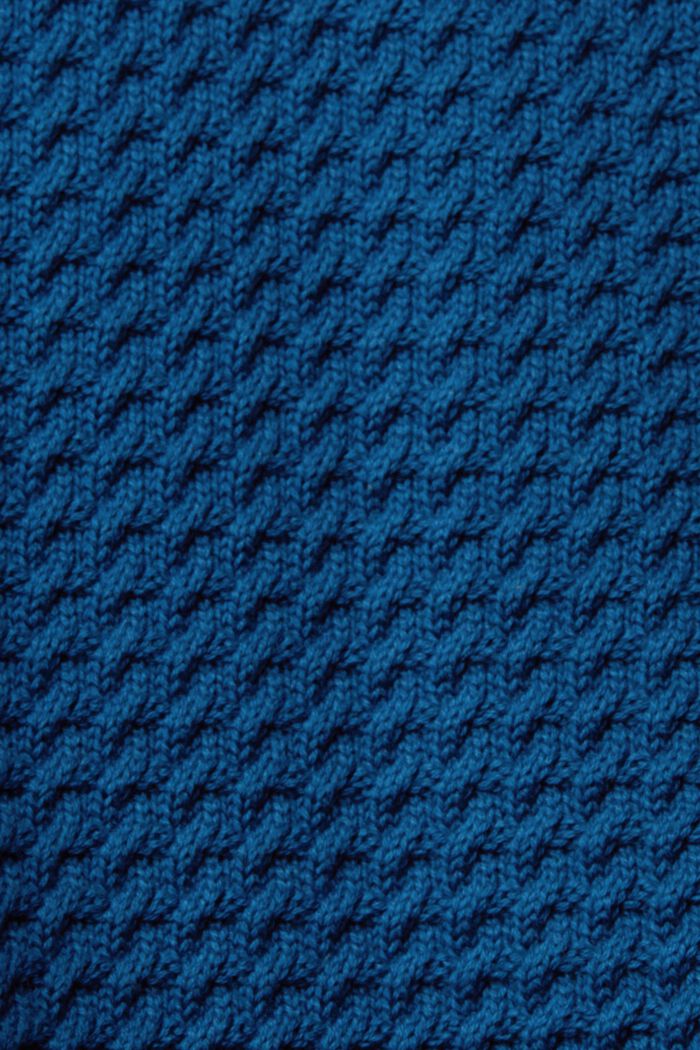 Pullover aus Strukturstrick, PETROL BLUE, detail image number 5