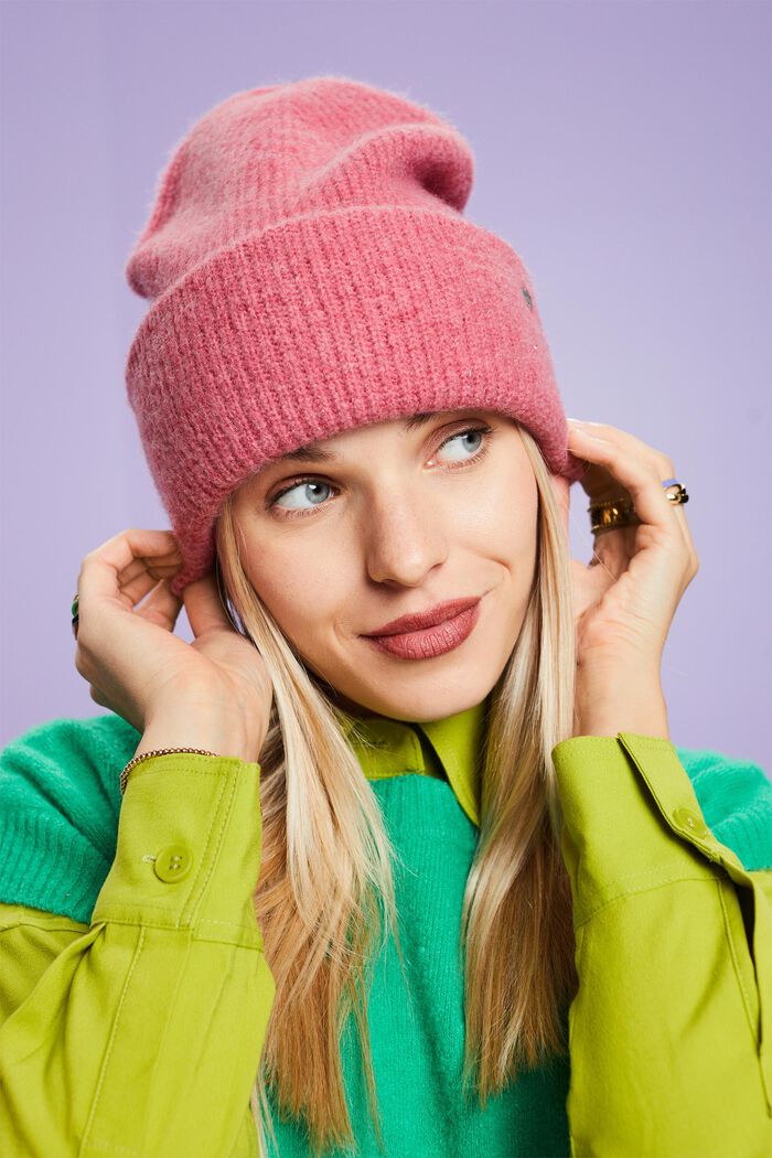 Rippstrick-Beanie, PINK, detail image number 2