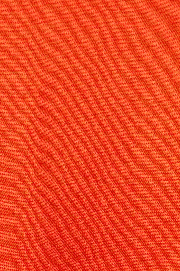 Pullover mit V-Ausschnitt, BRIGHT ORANGE, detail image number 5
