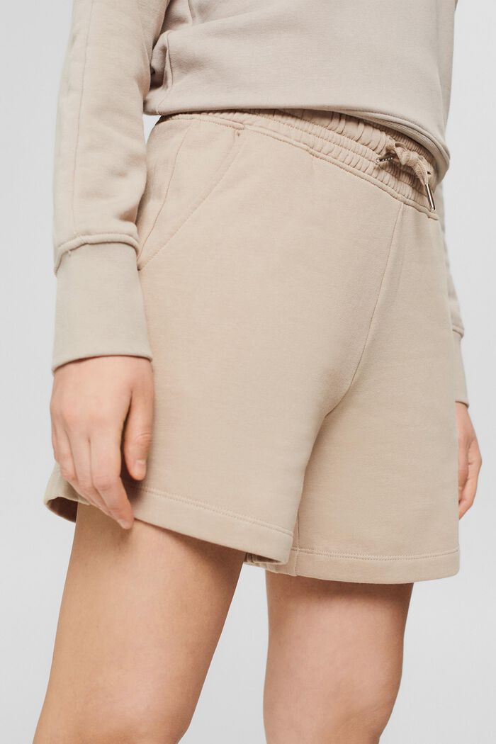 Sweat-Shorts aus Baumwolle, LIGHT TAUPE, detail image number 0
