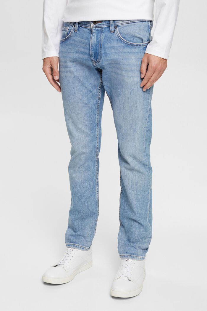 Stretch-Jeans mit Organic Cotton, BLUE LIGHT WASHED, detail image number 0