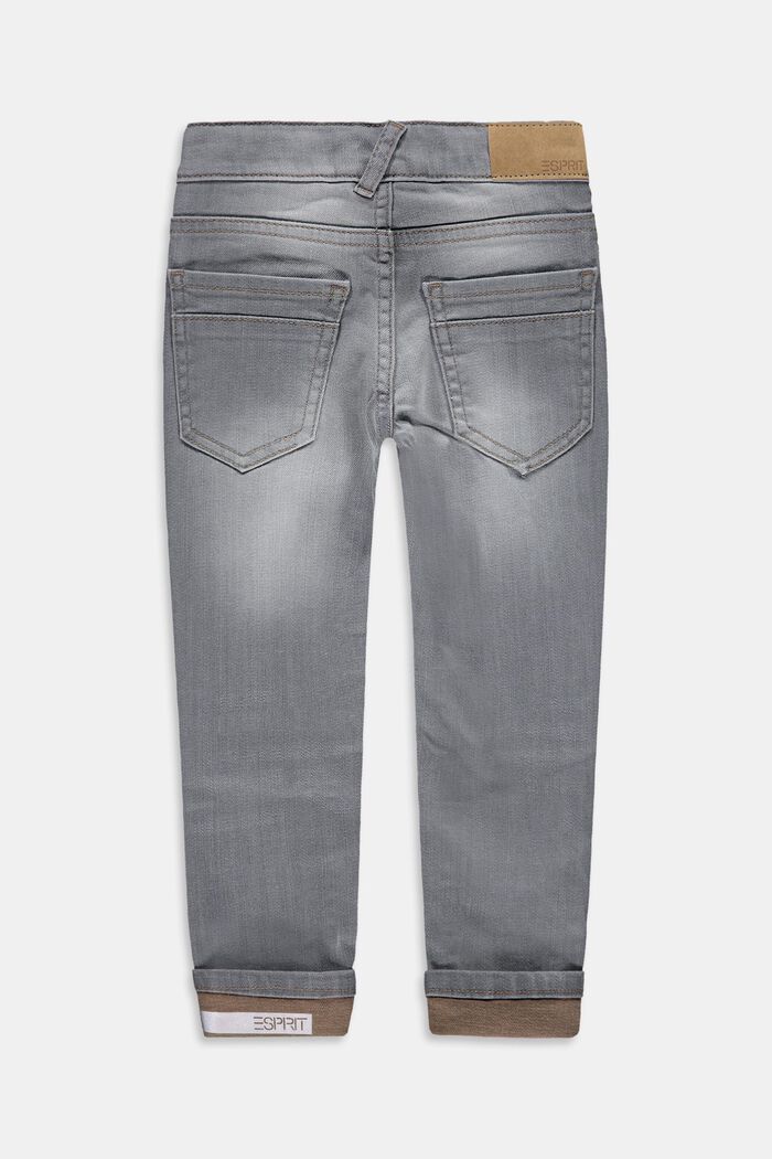 Jeans mit reflektierendem Logo-Print, GREY DARK WASHED, detail image number 1