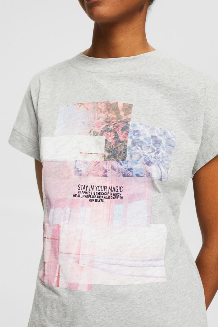 T-Shirt mit Print aus Bio-Baumwolle, MEDIUM GREY, detail image number 2