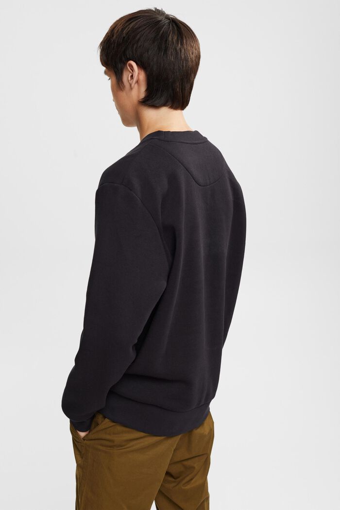 Recycelt: unifarbenes Sweatshirt, BLACK, detail image number 3