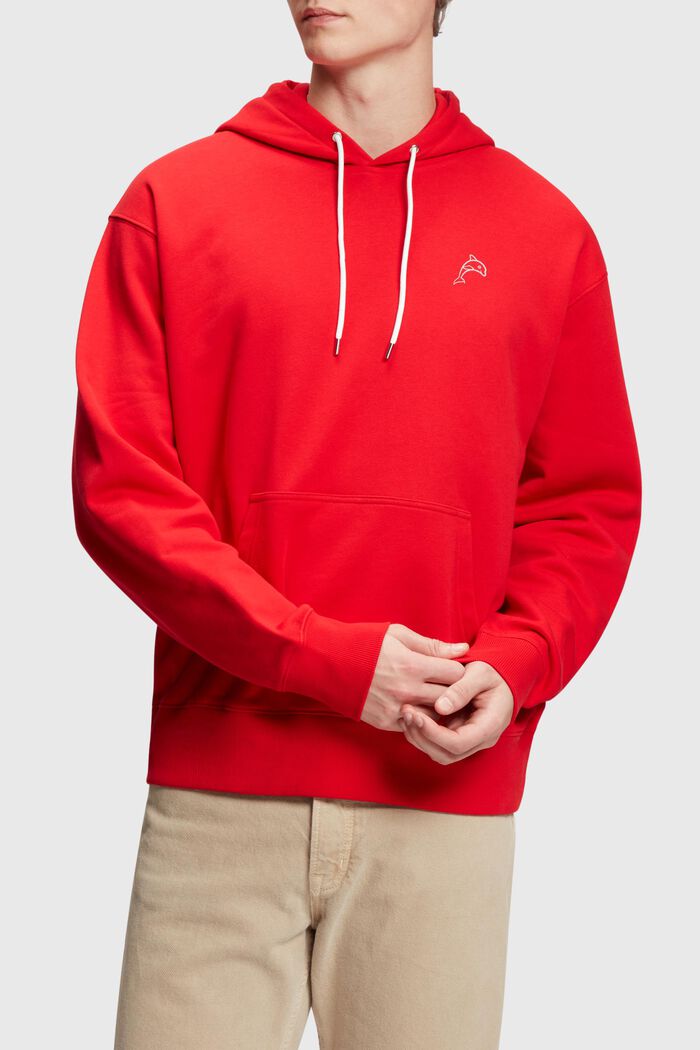 Color Dolphin Hoodie, ORANGE RED, detail image number 0