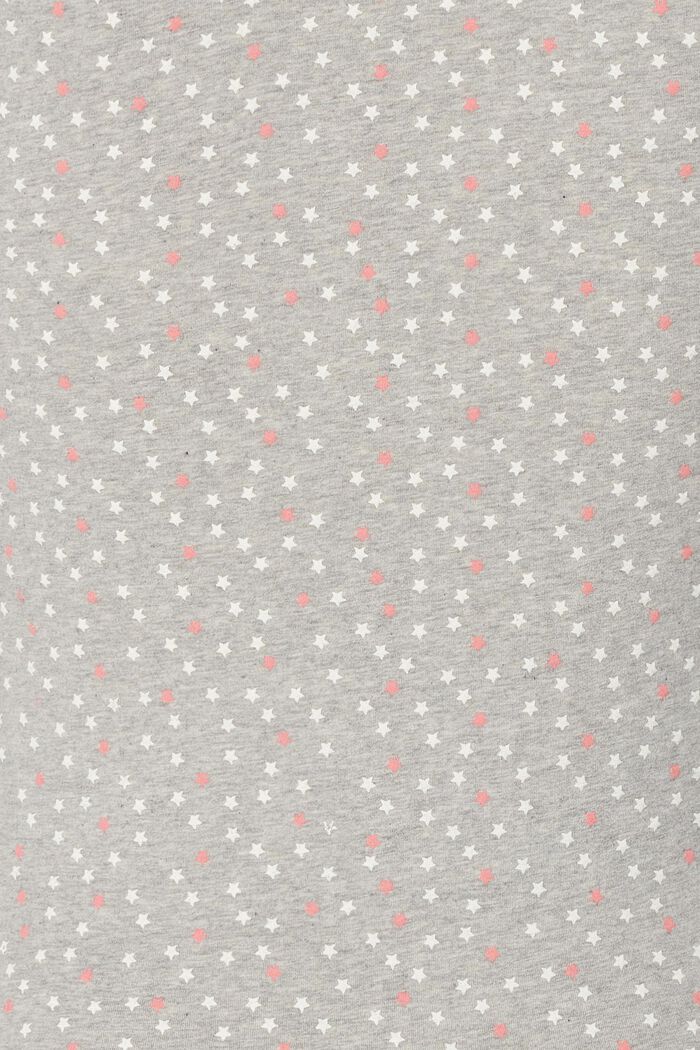 Pyjama-Set mit Sternen-Print, Bio-Baumwolle, LIGHT GREY MELANGE, detail image number 5