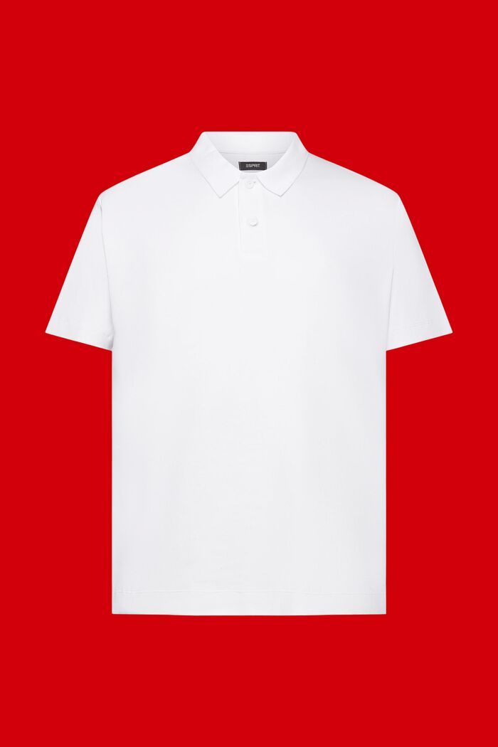 Poloshirt aus Pima-Baumwolle, WHITE, detail image number 5
