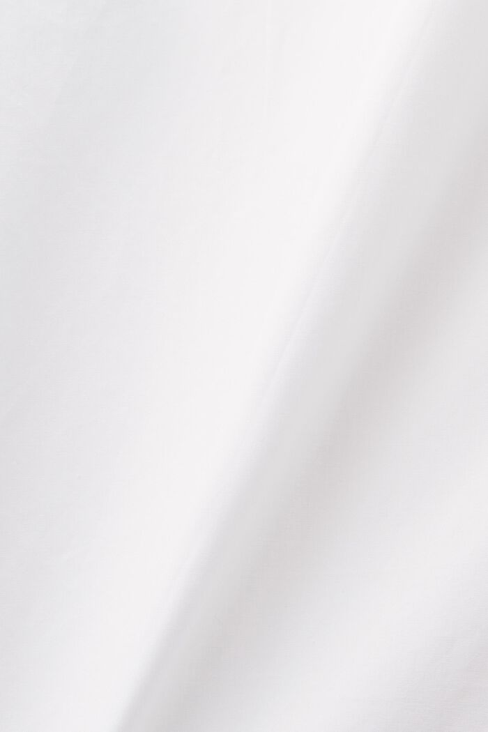 Popeline-Hemdblusenkleid mit Gürtel, WHITE, detail image number 5