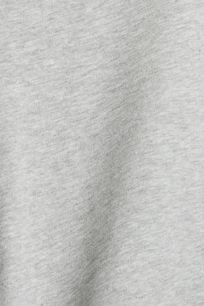 Sweatshirt mit Rüschen, Bio-Baumwoll-Mix, LIGHT GREY, detail image number 4